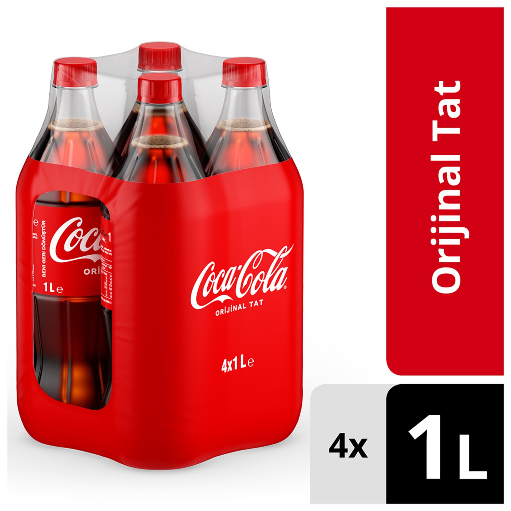 Coca Cola 1 lt (4'lü Paket)